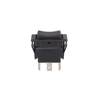 NSI 77130RQ Rocker Switch Momentary Contact DPDT 15 Amps On-Off-On Circuit Black Quick Connection