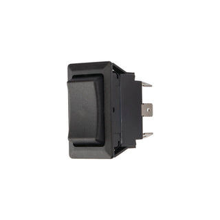 NSI 77130RQ Rocker Switch Momentary Contact DPDT 15 Amps On-Off-On Circuit Black Quick Connection