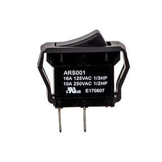 NSI 77140RQ Rocker Switch Maintained Contact SPST 15 Amps On-Off Circuit Black Quick Connection