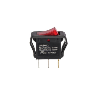 NSI 77150RQ Lighted Rocker Maintained Contact SPST 15 Amps On-Off Circuit Red Quick Connection