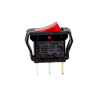 NSI 77150RQ Lighted Rocker Maintained Contact SPST 15 Amps On-Off Circuit Red Quick Connection