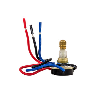 NSI 77320RW Rotary Canopy Maintained Contact SPST 3 Amps Off-On-On-On Circuit Brass Wire Connection