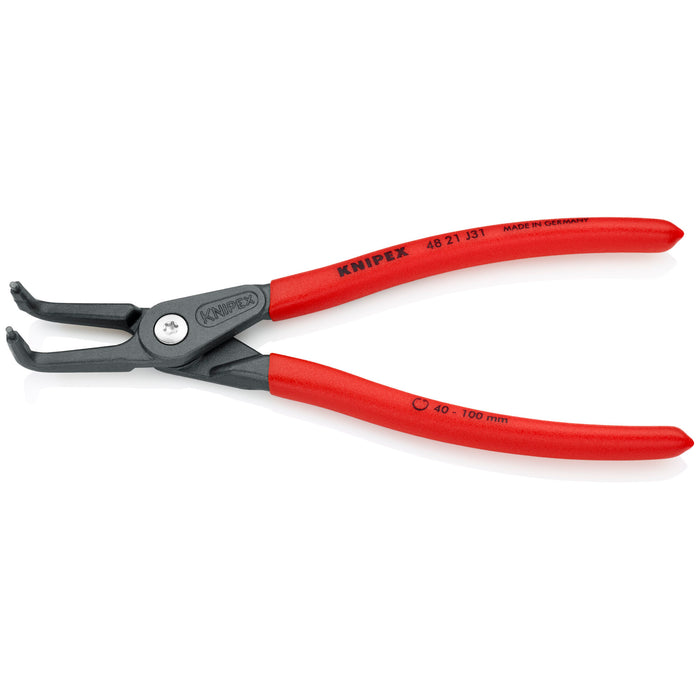 Knipex 48 21 J31 8 1/4" Internal 90° Angled Precision Snap Ring Pliers