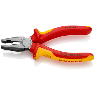 Knipex 03 08 160 SBA 6 1/4" Combination Pliers-1000V Insulated