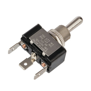 NSI 78070TQ Toggle Switch SPDT 20 Amps On-Off-On Circuit Bat Br/Ni Quick Connection