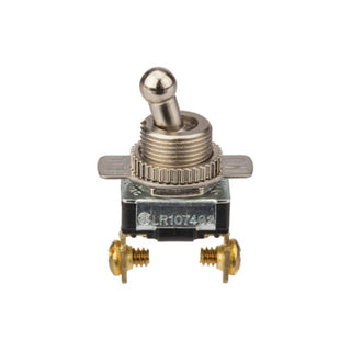 NSI 78130TS Toggle Switch SPST 6 Amps On-Off Circuit Bat Br/Ni Quick Connection