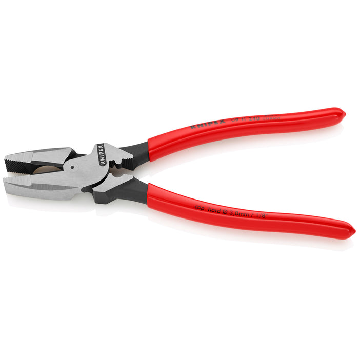 Knipex 09 11 240 SBA 9 1/2" High Leverage Lineman's Pliers New England with Fish Tape Puller & Crimper