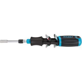 Hazet 810R-4 Ratcheting Bit Screwdriver, 1/4" Hex Drive, 250mm, 13 Pieces