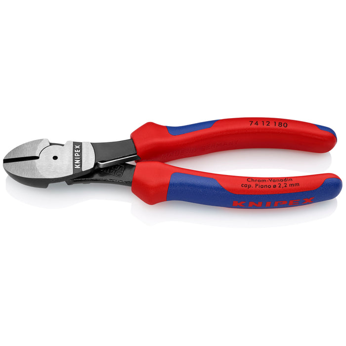 Knipex 74 12 180 7 1/4" High Leverage Diagonal Cutters-Spring
