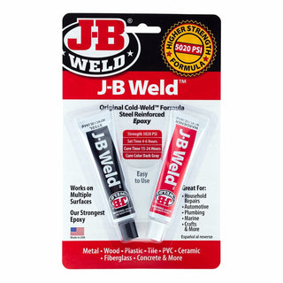 J-B Weld 8265S Twin Tube Cold Weld Steel Reinforced Epoxy & Hardener, 2 oz.