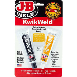 J-B Weld 8276 KwikWeld Twin Tube Steel Reinforced Epoxy & Hardener, 2 oz.