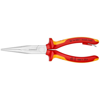 Knipex 26 16 200 T 8" Long Nose Pliers with Cutter-1000V Insulated-Tethered Attachment