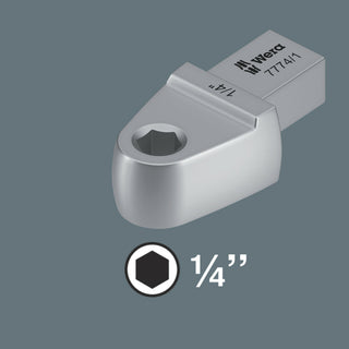 Wera 7774/1 Bit adapter insert, 1/4", 9x12 mm, 1/4" x 42 mm