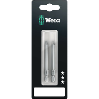 Wera 867/4 Z TORX® BO bits with bore hole SB, TX 25 x 70 mm, 2 pieces