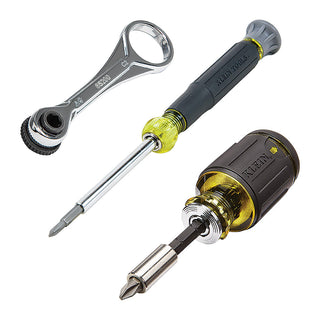 Klein Tools 85515 Multi-Bit Screwdriver and Nut Driver Set, 3 Pc.