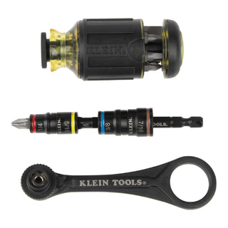 Klein Tools 85515HD Flip Socket, Mini Ratchet and Multi-Bit Driver Set, 3 Pc.