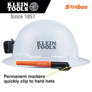 Klein Tools 861014 Skribes Fine Tip Permanent Markers, Black, 4-Pack