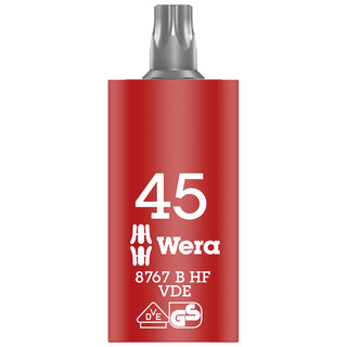 Wera 8767 B VDE HF TORX® Zyklop bit socket, insulated, with holding function, 3/8" drive, TX 25 x 55 mm