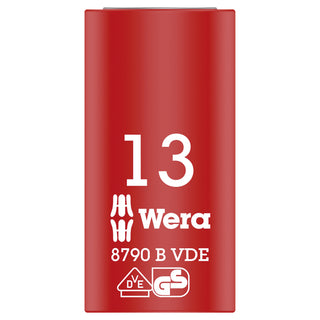 Wera 8790 B VDE Zyklop 3/8" socket, insulated, 13 x 46 mm