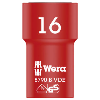 Wera 8790 B VDE Zyklop 3/8" socket, insulated, 16 x 46 mm