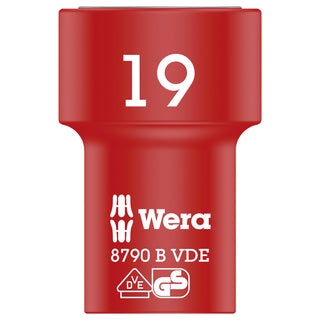 Wera 8790 B VDE Zyklop 3/8" socket, insulated, 19 x 46 mm