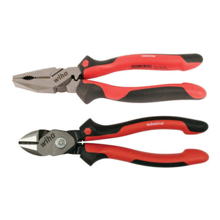 Wiha Tools 30941 2 Piece Industrial SoftGrip Pliers and Cutters Set