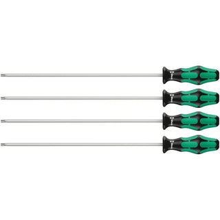 Wera 367/4 TORX® HF Kraftform Plus Screwdriver set with holding function and 300 mm-long blades, 4 pieces