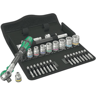 Wera 8100 SB 9 Zyklop Speed Ratchet Set, 3/8" drive, imperial, 29 pieces