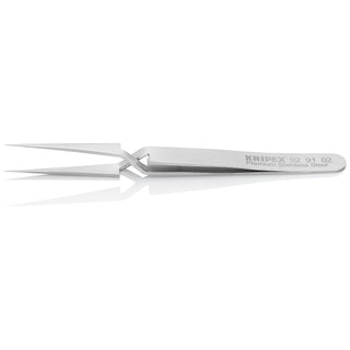 Knipex 92 91 02 4 3/4" Premium Stainless Steel Gripping Cross-Over Tweezers-Needle-Point Tips