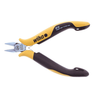 Wiha Tools 32702 Small Tapered Head w/ Hollow Ground Back Semi Flush ESD Precision Cutters