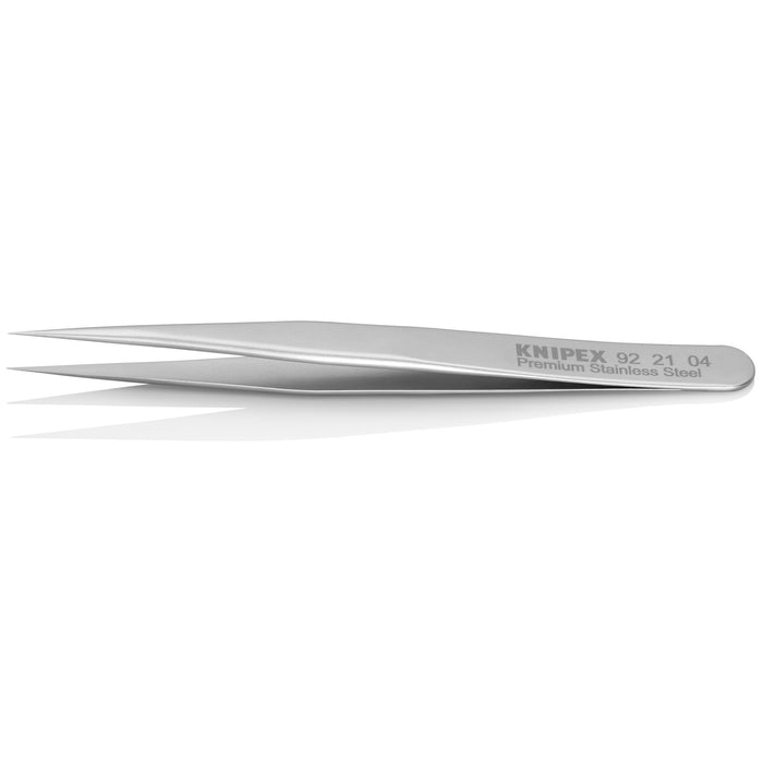 Knipex 92 21 04 3 1/2" Premium Stainless Steel Gripping Tweezers-Needle-Point Tips