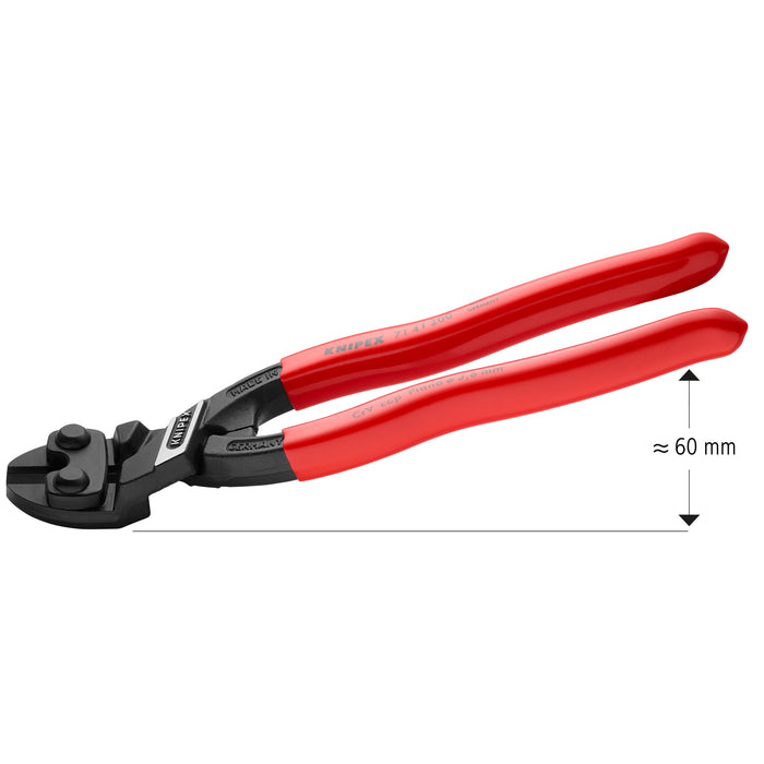 Knipex 71 41 200 SBA 8" CoBolt® High Leverage 20° Angled Compact Bolt Cutters-Notched Blade