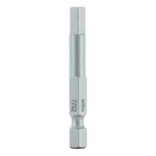 Wiha Tools 74317 Hex Inch Power Bit, 7/32" x 50 mm, 10 Pk.