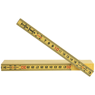 Klein Tools 91162M Fiberglass Folding Ruler, Outside Reading, Metric