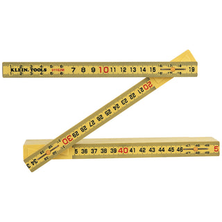 Klein Tools 91162M Fiberglass Folding Ruler, Outside Reading, Metric