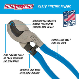 Channellock 911 BULK 9.5-Inch Cable Cutting Pliers