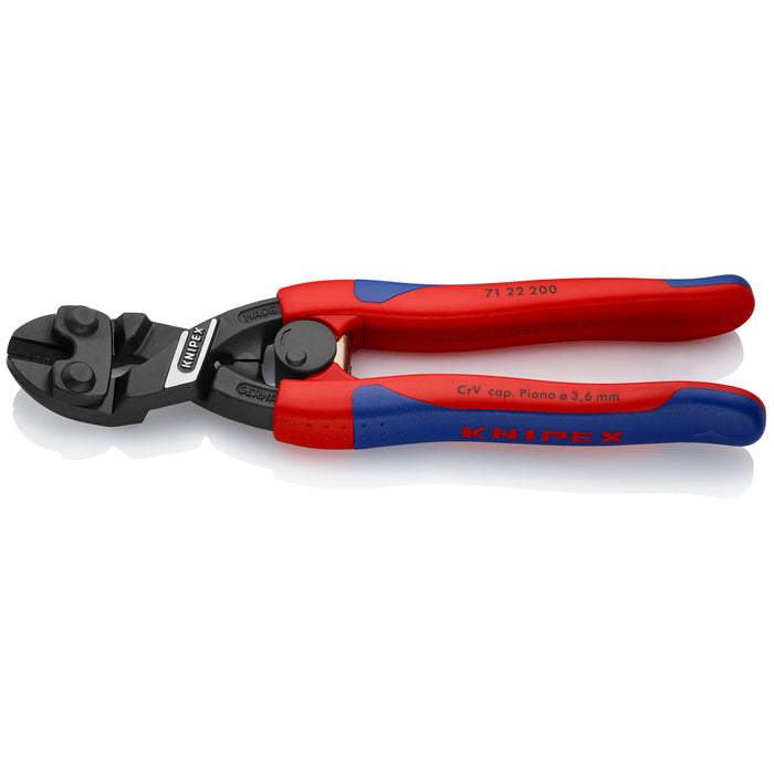 Knipex 71 22 200 SBA 8" CoBolt® High Leverage 20° Angled Compact Bolt Cutters