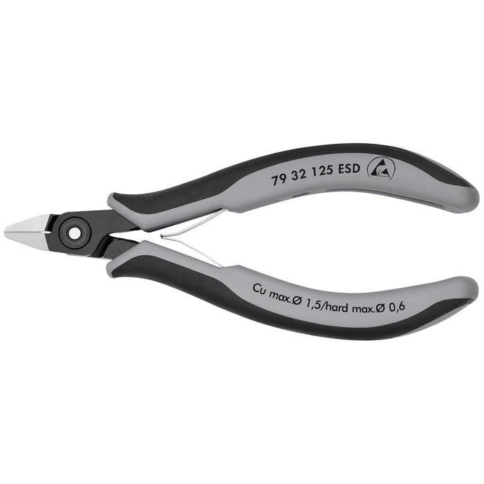 Knipex 79 32 125 ESD 5" Electronics Diagonal Cutters-ESD Handles