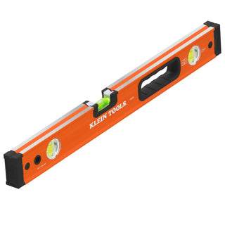 Klein Tools 93524 Box Beam Level, 3 Vial, 24"