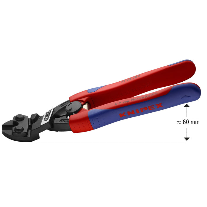 Knipex 71 22 200 8" CoBolt® High Leverage 20° Angled Compact Bolt Cutters