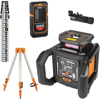 Klein Tools 93RLS Green Rotary Laser Level, Self-Leveling with Plumb Spot and Tripod