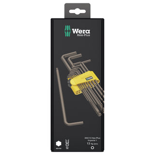 Wera 950/13 Hex-Plus Imperial 1 SB L-key set, imperial, BlackLaser, 13 pieces