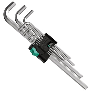 Wera 950/9 Hex-Plus 2 L-key set, metric, chrome-plated, 9 pieces