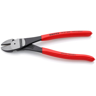 Knipex 74 21 200 SBA 8" High Leverage 12° Angled Diagonal Cutters