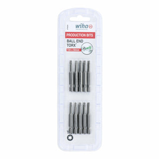 Wiha Tools 74534 TORX Ball End Power Bit, T25 x 50 mm, 10 Pk.