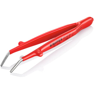 Knipex 92 47 01 5 1/2" Stainless Steel Gripping-30°Angled Tweezers-1000V Insulated