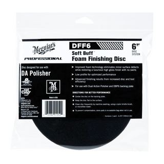 Meguiar's DFF6 Soft Buff DA Foam Finishing Disc, 6"