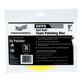 Meguiar's DFP5 Soft Buff DA Foam Polishing Disc, 5"