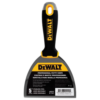 Dewalt DXTT-2-141 5 in. Stainless Steel Putty Knife with Soft Grip Handle