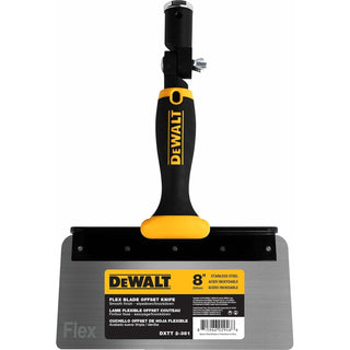 Dewalt DXTT-2-381 8" Offset Knife, 0.5mm Stainless Steel FLEX Blade Soft-Grip Handle